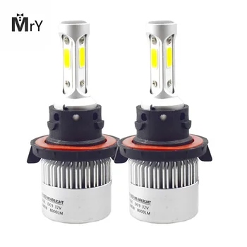 

6500K Car Light S2 H4 H7 H1 COB LED Headlight Bulbs H11 H13 12V 9005 9006 H3 9004 9007 9012 72W 8000LM Car LED lamp Fog Light