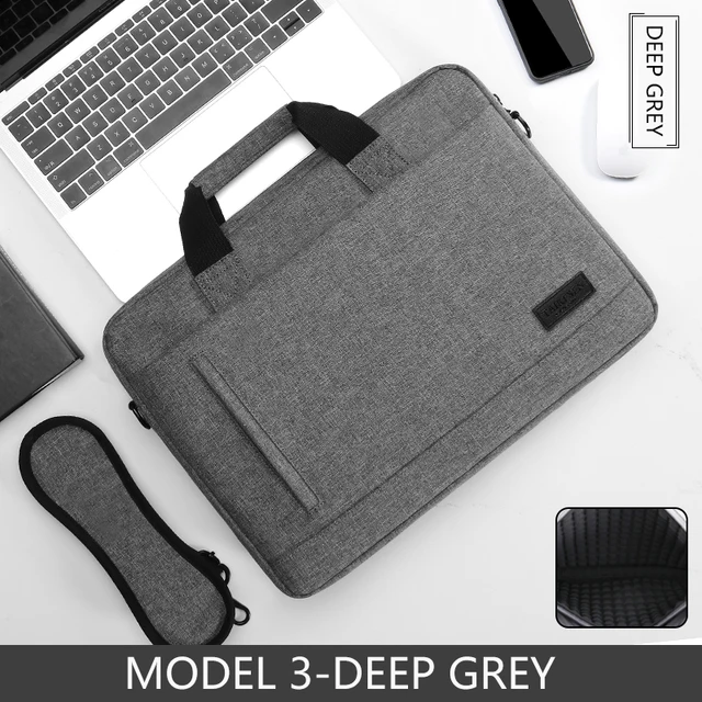Laptop bag Sleeve Case Shoulder handBag Notebook pouch Briefcases For 13 14 15 15.6 17 inch Macbook Air Pro HP Huawei Asus Dell MODEL 3-DEEP GREY