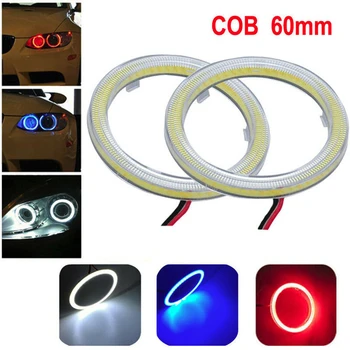 

1 Pair 60MM COB 45LED Angel Eye Light Headlight Halo Waterproof Super Bright White/Red/Blue Accesorios Para Auto Car Lights