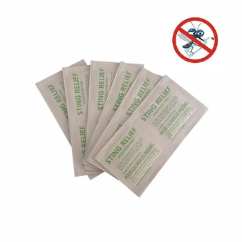 

100pcs/Pack Mosquito Bite Itching Medicated Pad Cotton Pieces Wipe Clean Disinfection Outdoor Camping Sting Relief Patch