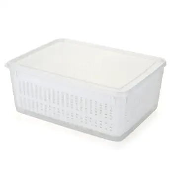 

Studyset Large Size Drain Basket Preservation Box for Kitchen Refrigerator Vegetable Fruit Storage