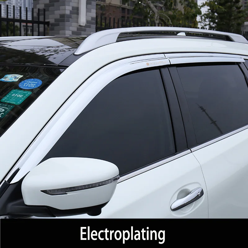 6pcs Electroplating Для Nissan X trail T32 X-trail- брови дождь щит окно лист мигающий светильник Блокировка Анти-туман Артикул - Цвет: 6pcs Electroplating