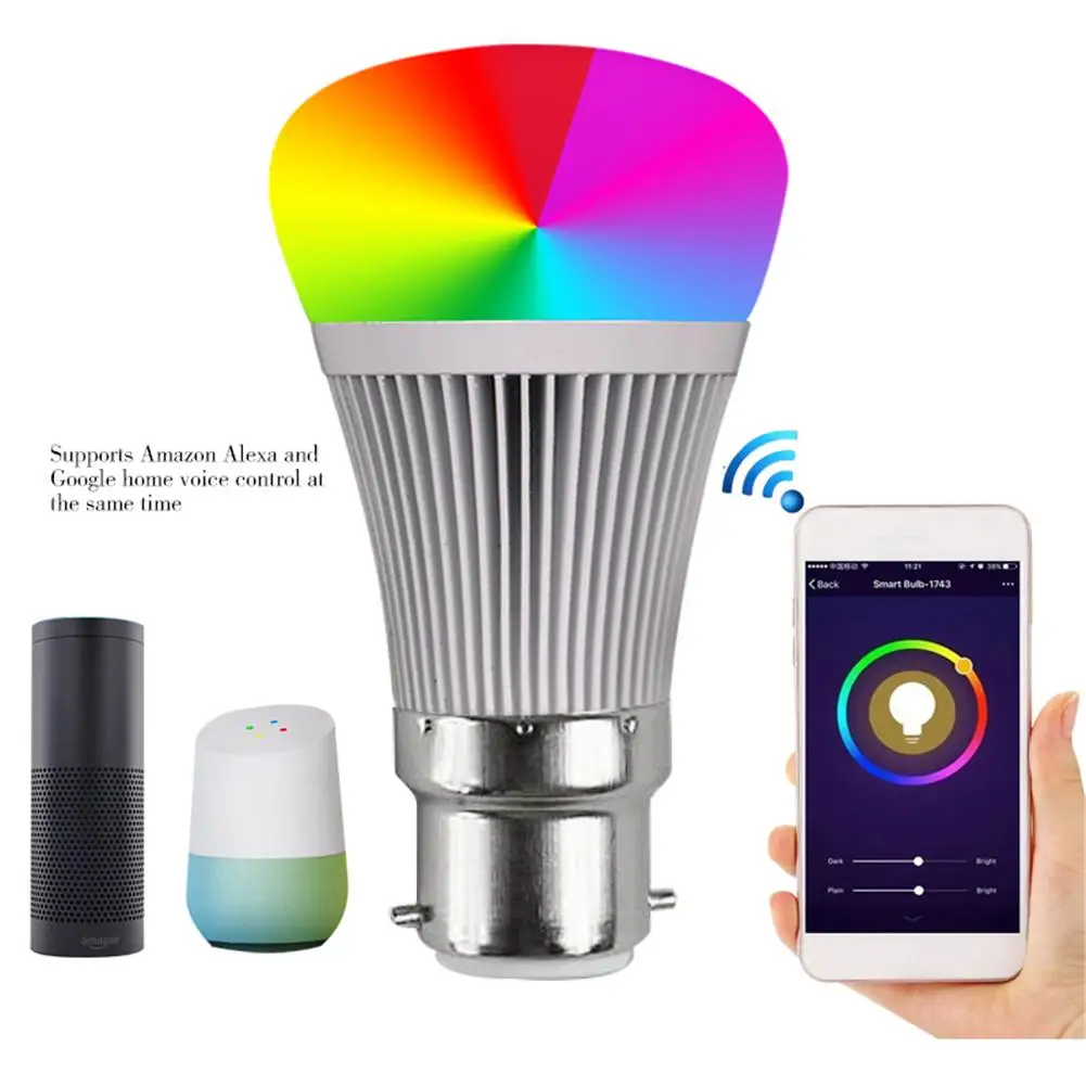 

LED Lamp RGB 15W Bluetooth Wifi APP Control Smart Bulb LED Bulb IR Remote Control Home Lighting
