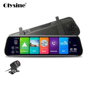 

Olysine 10" Rearview Mirror 4G Android 8.1 DVR ADAS Dash Cam GPS Navigation Wifi Car Camera Full HD Video Recorder Remote view