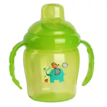 Gobelet Sippy 225ml Design dessin animé Double poignées matériaux de qualité alimentaire bébé bouteille Sippy pour voyager 
