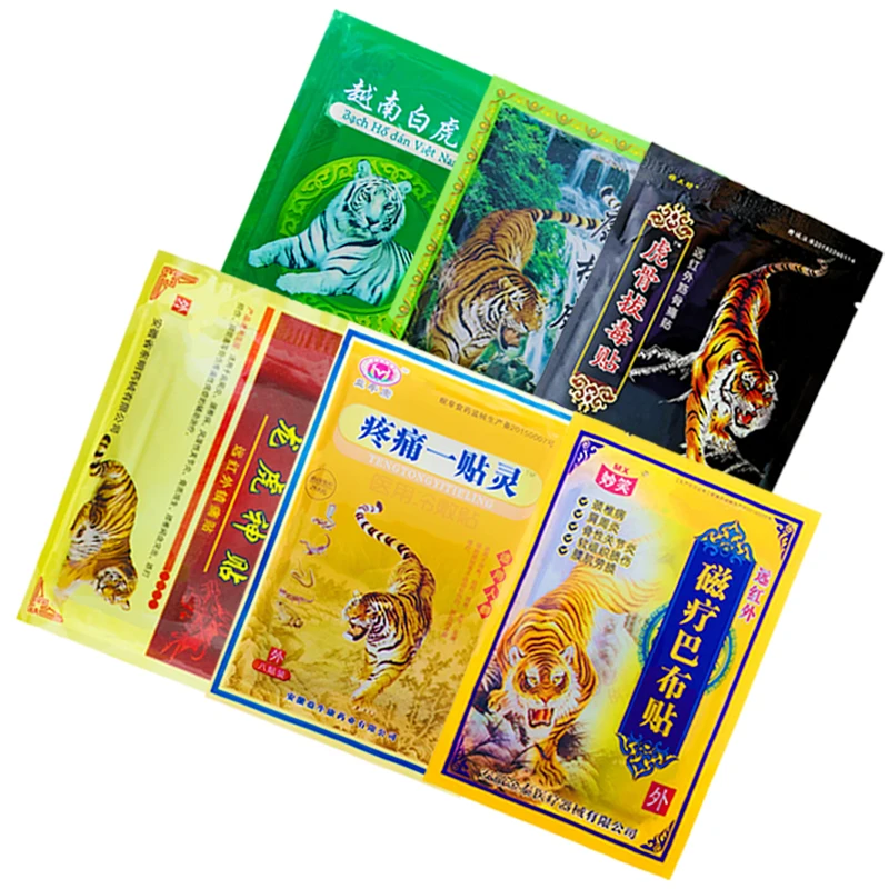 8Pcs/bag Of 6 Different Types Tiger Balm Pain Relief Patch Back Muscle Arthritis 100% Original Natural Herbal Medical Plaster