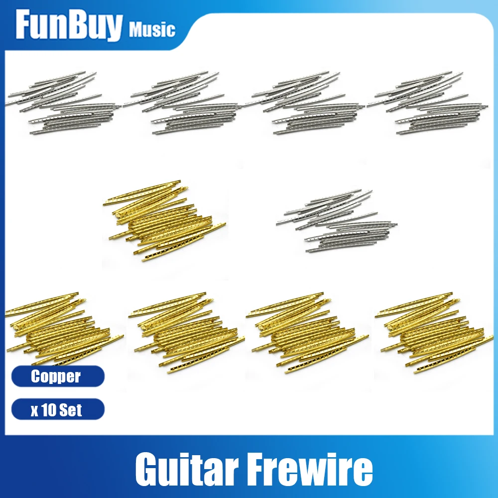 

10Set Guitar Fret Wire Nickel Gauge Fretwire Tool Nickel-copper Alloy Fret for Acoustic Classic Guitar Gold Chrome
