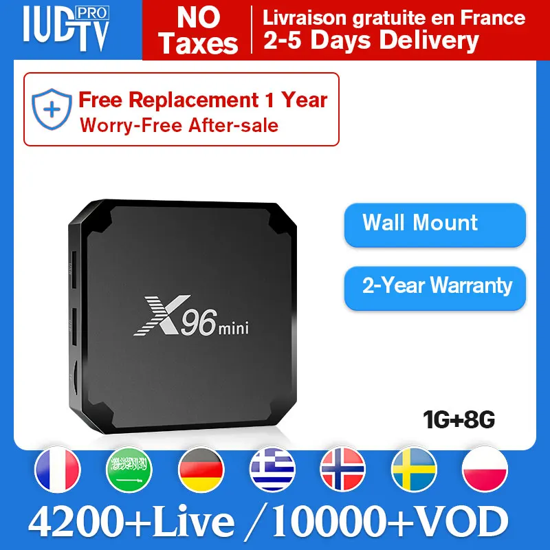 

IPTV Sweden France box X96mini Android smart top box with Full HD Live IUDPRO Code Belgium Spain India ip tv Europe French IPTV