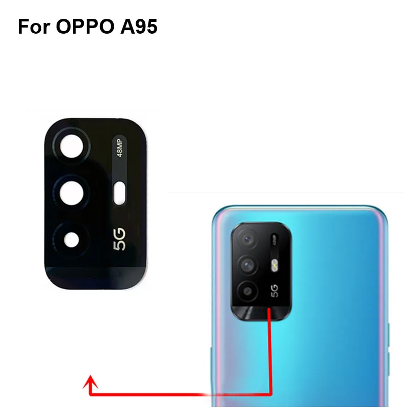 

2 шт., запасные стеклянные линзы для задней камеры OPPO A95
