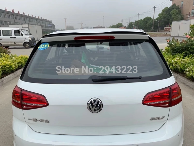 Для Volkswagen GOLF MK7 MK7.5 спойлер- ABS пластик глянцевый черный цвет задний багажник на крыше крыла загрузки крыши спойлер, аксессуары