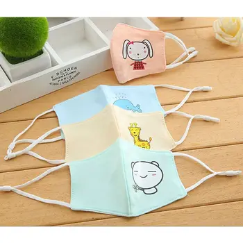 

3Pcs baby cartoon animal pure cotton adjustable Mouth Mask For Halloween Christmas
