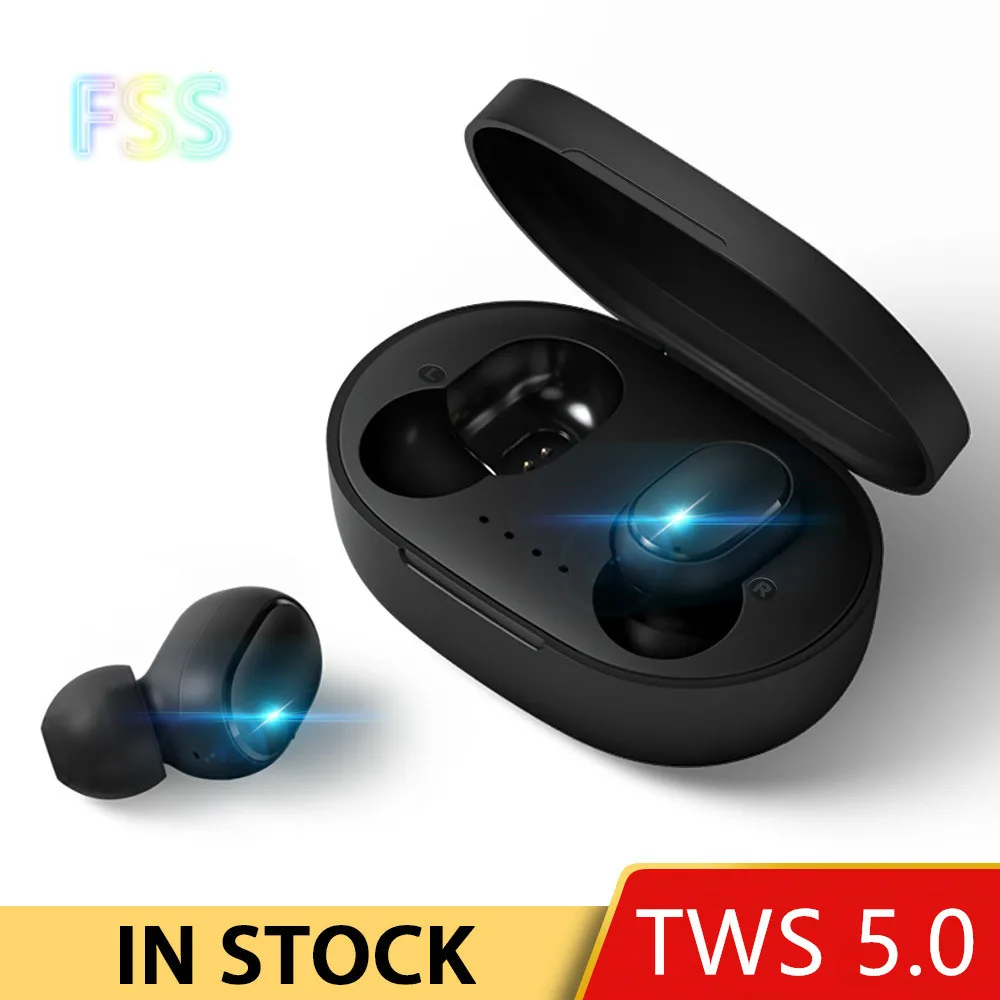 FSS TWS Bluetooth гарнитуры для Redmi Airdots беспроводные наушники 5 0 с шумоподавлением