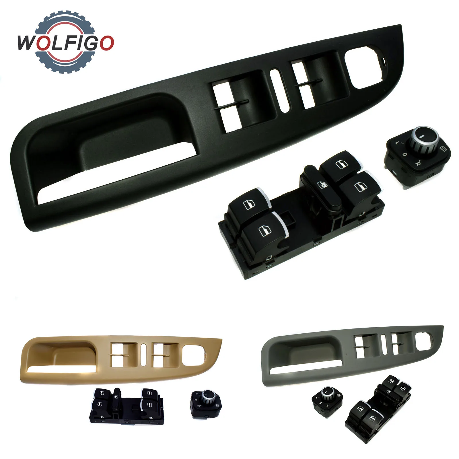 WOLFIGO Master Window Mirror Switch Panel Bezel For VW Jetta MK5 2005 2006 2007 2008 2009 2010 5ND959857 5ND959565A 1K4868049C | Автомобили