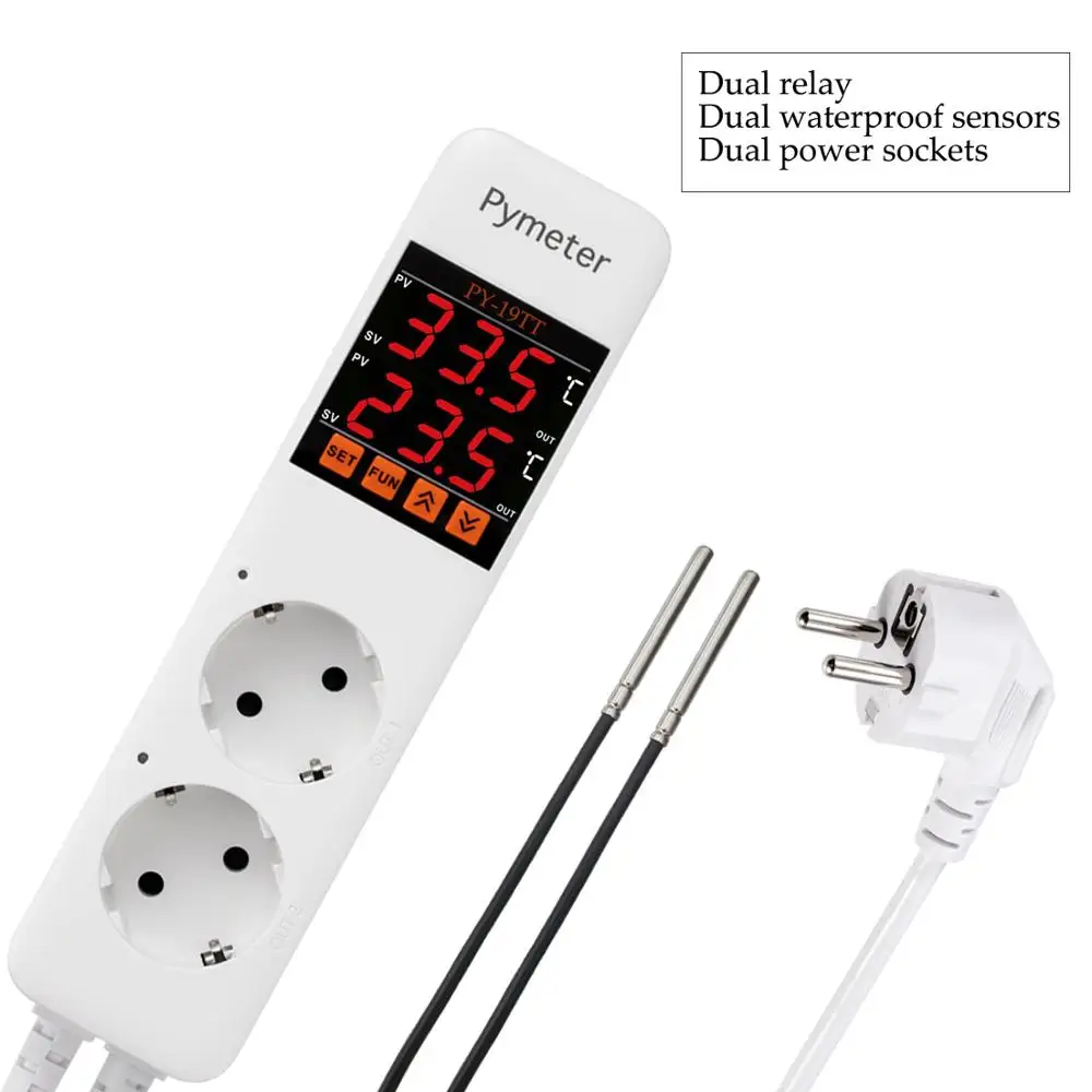 Двойной регулятор температуры на выходе цифровой термостат для домашнего