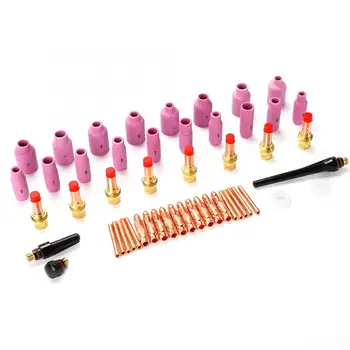 

51pcs TIG Welding Torch Ceramic Cup Gas Lens Collet Accessories Kit for WP-17/18/26 Series TIG Welding Torch Accessories Kit