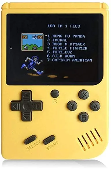 Ретро FC 168 в 1 Видеоигры Консольные игры против BittBoy Pocketgo Consola Ретро игры Мини портативные плееры 8 бит Классический геймпад - Цвет: yellow