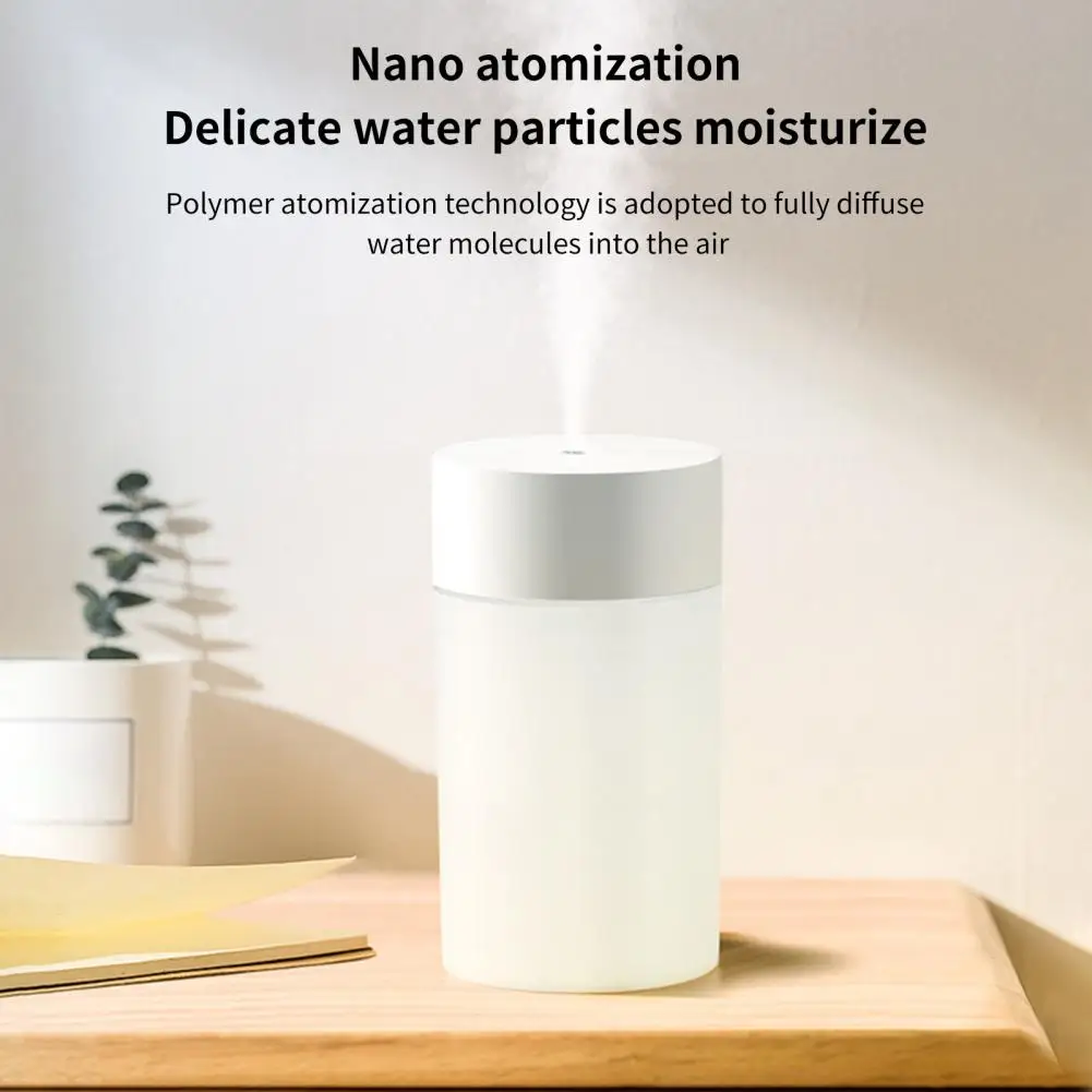 260ml 와이드 응용 프로그램 경량 2 안개 모드 간단한 실린더 다채로운 빛 공기 청정기 USB 가습기 사무실