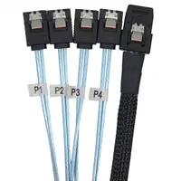 sata כבל 12Gbps פנימי SAS 36 פין זכר כבל SFF-8087 כדי 4 SATA 7 פין כבל כונן קשיח מפצל נקבה כבל מחשב אביזרים (4)