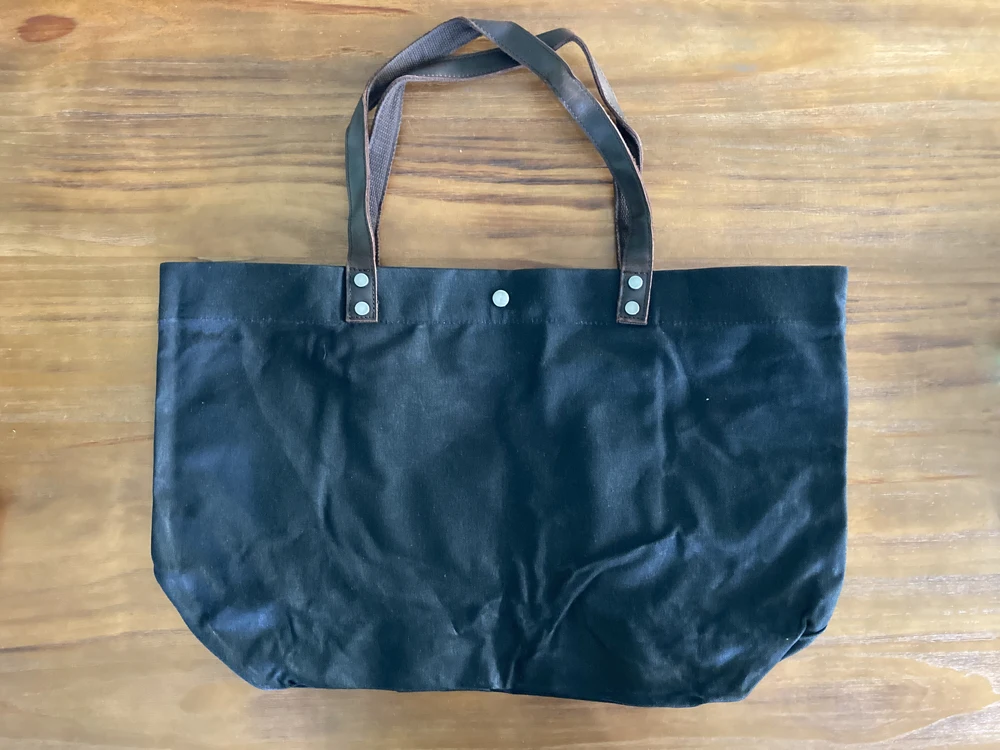 Stylish Canvas And Leather Tote Handbag Womens