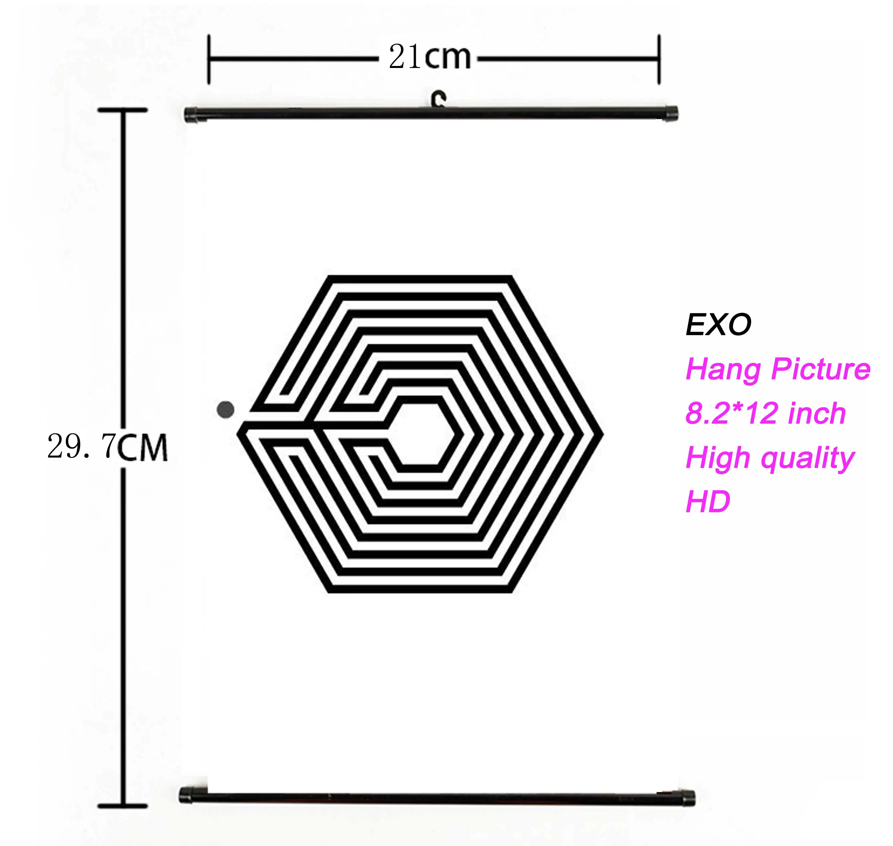 K-pop EXO альбом Висячие картины фото плакат Kpop EXO Висячие Плакаты для фанатов Коллекция подарков ткань 21*30 см Высокое качество - Цвет: 46