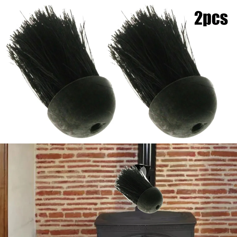 2pcs Fireplace Brush Replacement Round Companion Set Hearth Fireplace