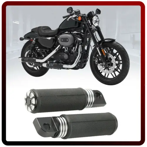 Мотоциклетные CNC штекерные подставки для Harley Dyna Sportster XL Softail черные/хромированные