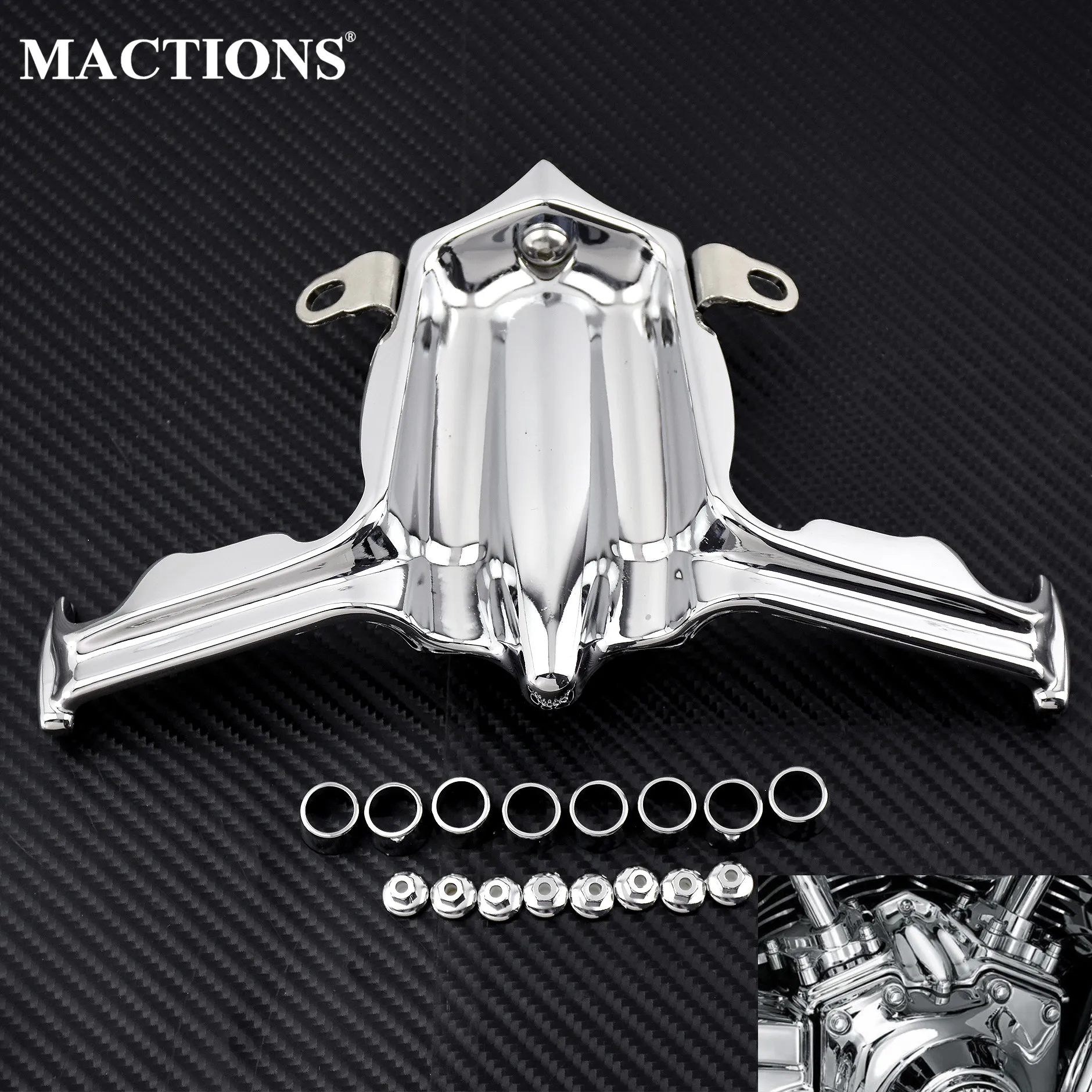Motorcycle Chrome Tappet Lifter Block Accent Cover For Harley Twin Cam