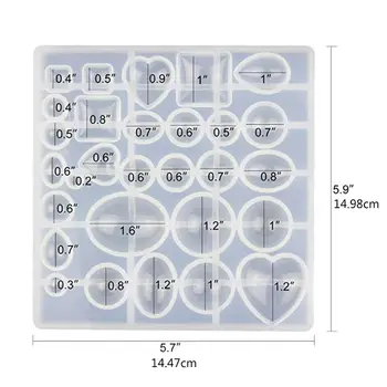 

Crystal Epoxy Resin Mold Tray Casting Silicone Mould Crafts Jewelry Making Tool N58F