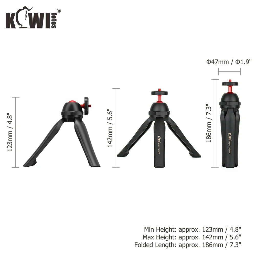 키위 브이로그 미니 탁상 삼각대, DSLR 미러리스 컴팩트 카메라 캠코더용 핸드 그립, LED 램프 미니 프로젝터