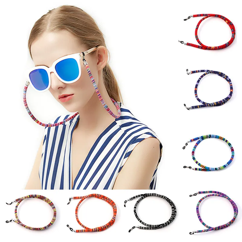 

18 Colors Round Glasses Strap Chain Ethnic Style Sunglasses Neck String Cord Anti Slip Glasses Lanyard Eyewear Accessories