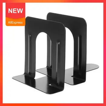 

1 Pair Book Holder Simple Style Metal Bookends Iron For Books Support Organizer Nonskid Stands Holder Supply Student Desk O L6P1