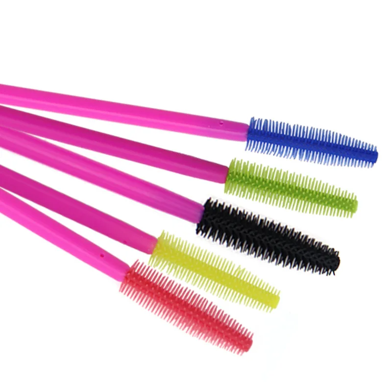 

100 pcs Disposable Silicone Eyelash Brush Mascara Wands Eye Lashes Extension Tool for women Professional Beauty Makeup Tool