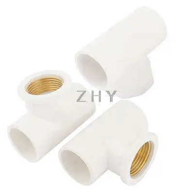 

Replacement 30mm 1PT Female Tee Tube Pipe Connector Adapter White 3 Pcs