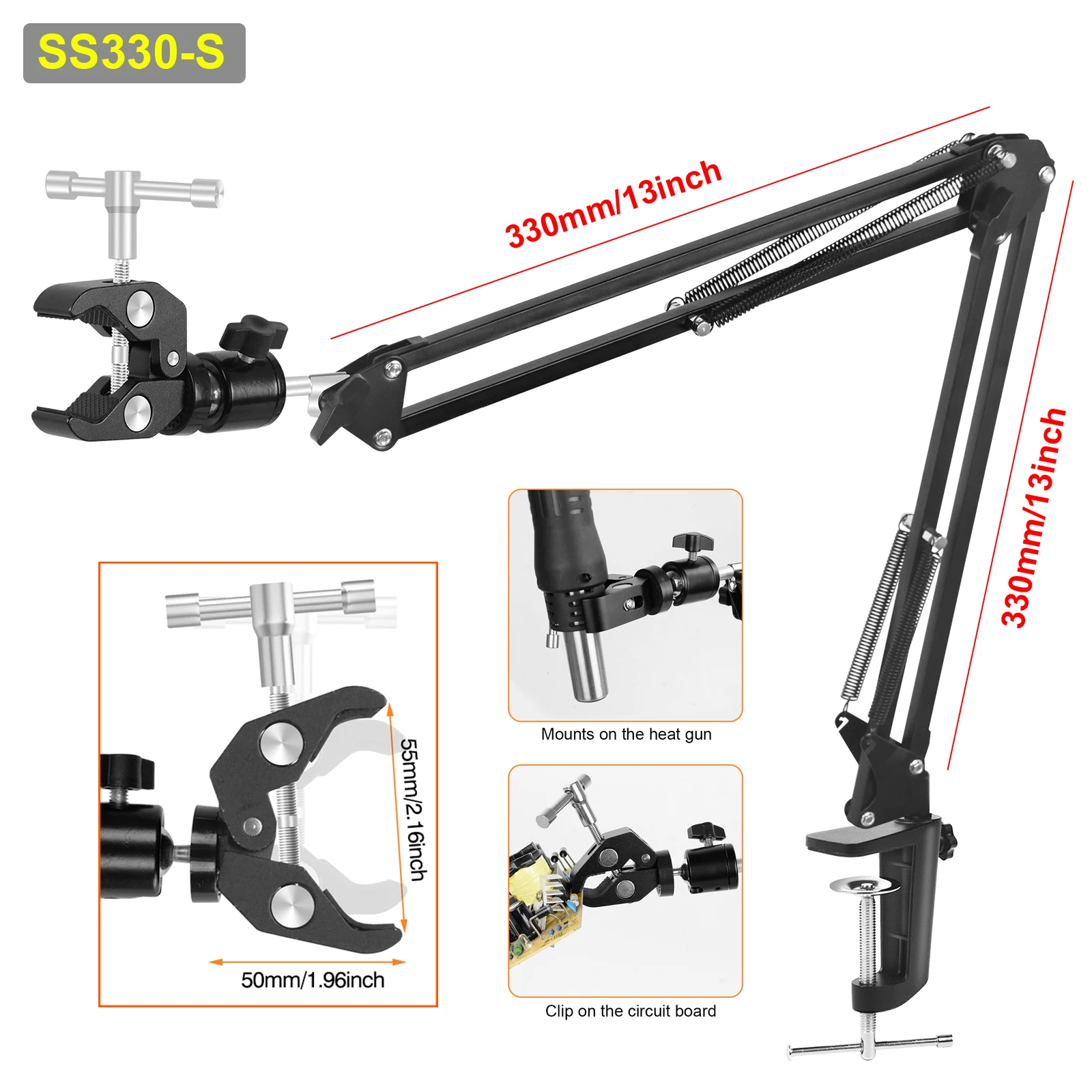 NEWACALOX Soldering Third Hand Adjustable Heat Gun Frame PCB Holder Welding Helping Hands Desoldering Assistant Repair Tool portable arc welder