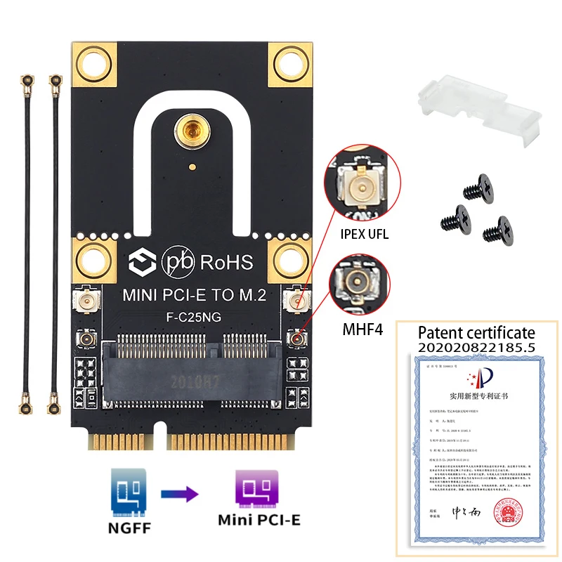 Teday New M.2 NGFF to Mini PCI-E Adapter For M.2 Wifi Bluetooth Wireless Wlan Card Intel AX210 AX200 9260 8265 8260 For Laptop PC Mini PCI Express