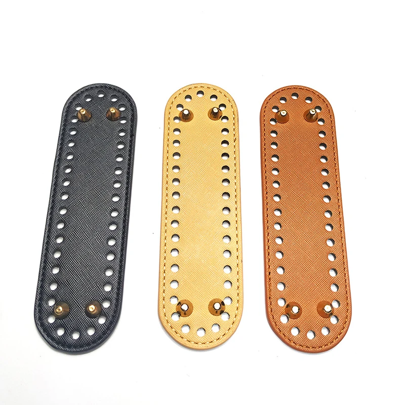 18*5cm Oval Bottom Complete for Knitting Bag PU Leather Bottom 38 Holes Women Handbag Handmade DIY Accessories