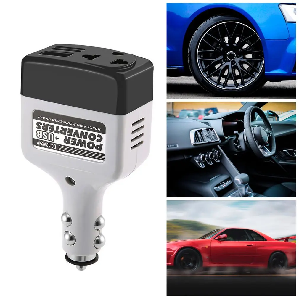 DC 12/24 V к AC 220 V/USB 6 автомобильный адаптер инвертора питания мобильное