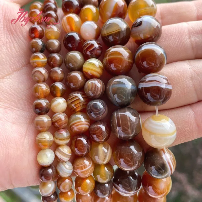 

Natural Round Botswana sardonyx Agates Stone Beads 6/8/10/12mm For DIY Necklace Bracelets Jewelry Making Strand 15"free shipping