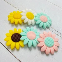 10pcs BPA Free Sunflower Silicone Beads Food Grade  for DIY Baby Teething Pacifier Chain Pendant Accessories Gifts 2