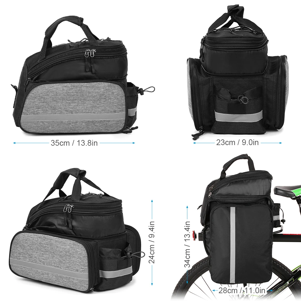 Bike Waterproof Seat Pannier Pack Dog Carrier Bag Luggage Outdoor 25L Bicycle Pannier Bag Rear Rack Trunk Bag With Rain Cover