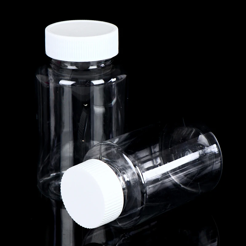 Plastic Lab Reagent Bottle 450ml Sample Sealing Liquid Storage Container  5pcs