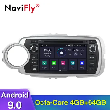 

NaviFly 4GB+64GB Android 9.0 Car radio gps for Toyota Yaris 2012-2017 Auto 2 Din android DVD navigation multimedia player