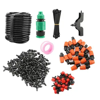 

1set 15m Hose Drip Irrigation System Kit Self Watering Garden Hose Sprinkler Nozzle Set Garden Watering Irrigation System