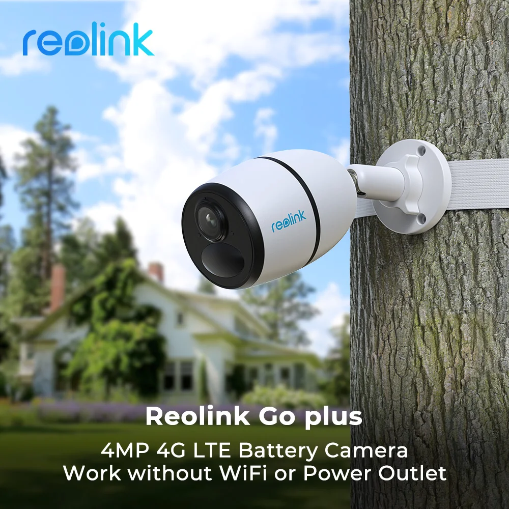 Reolink Go Serie 4mp Batterij 4G Simkaart Netwerkcamera Wilde Videobewaking Ip Cam Lte Menselijke Auto Detectie Beveiligingscamera