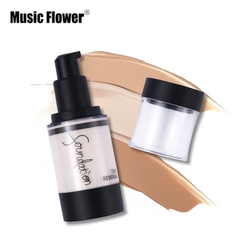 

Music Flower Brand Face Cosmetic Liquid Foundation 24H Perfect Coverage Long-lasting Concealer Cream Brightening Contour Nude