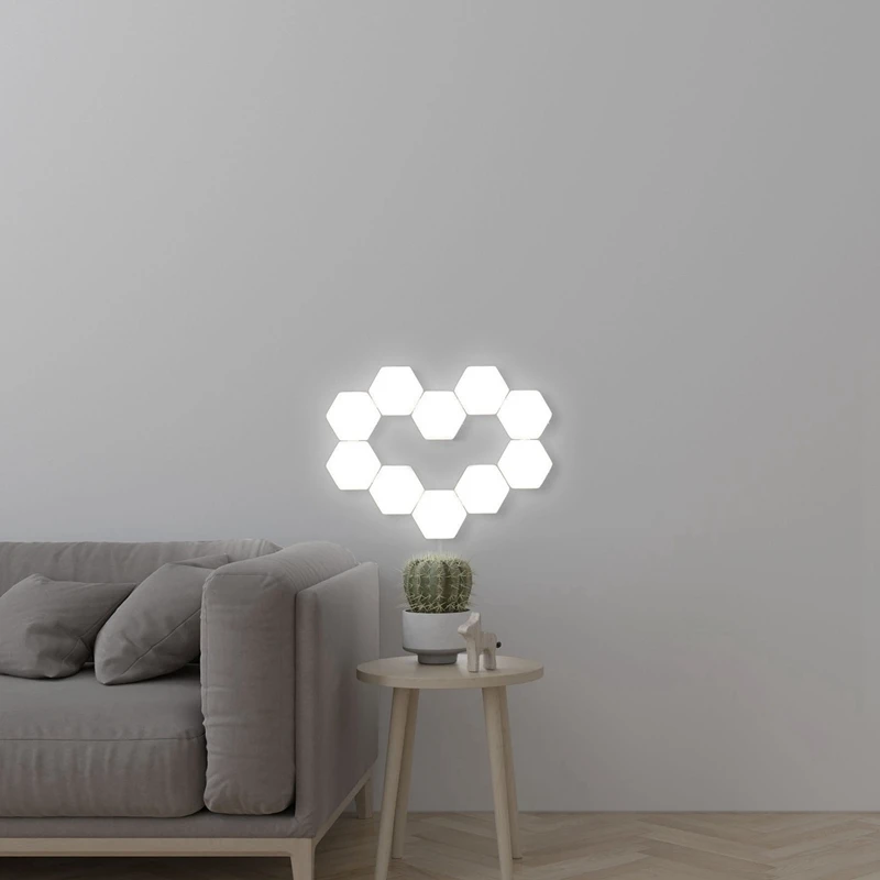 

Fashion-Quantum Lamp Led Hexagonal Lamps Modular Press Sensitive Lighting Night Light Magnetic Hexagons Creative Decoration Wall