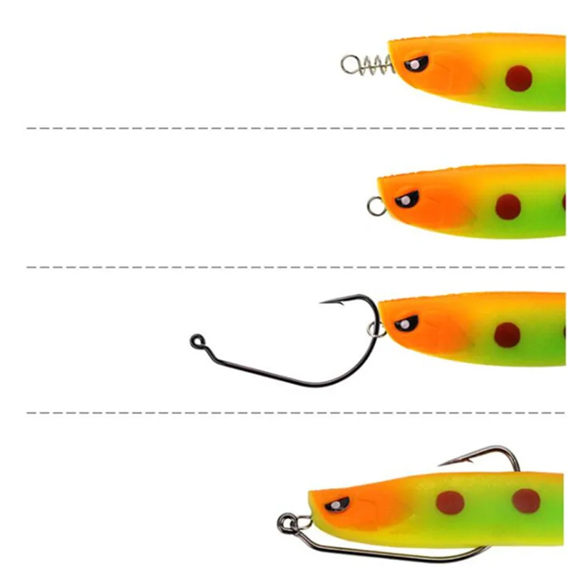 50 шт./кор. кривошипный крючок с замком шпилька высокоуглеродная свинцовая Мормышка рыболовный крючок для мягкой рыболовной приманки стальные крючки