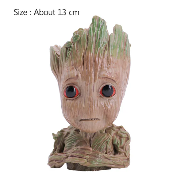 Wronged Baby Groot Обиженный ребенок кукла Грут фигурка цветочный горшок ручка держатель Marvel Guardians фигурки Детские игрушки украшения дома аксессуары - Цвет: Wronged Baby Groot