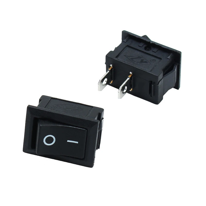 Portable Safety Black Push Button Mini Switch 6A-10A 250V KCD1-101 2Pin Snap-in On/Off Rocker 21*15MM | Обустройство дома