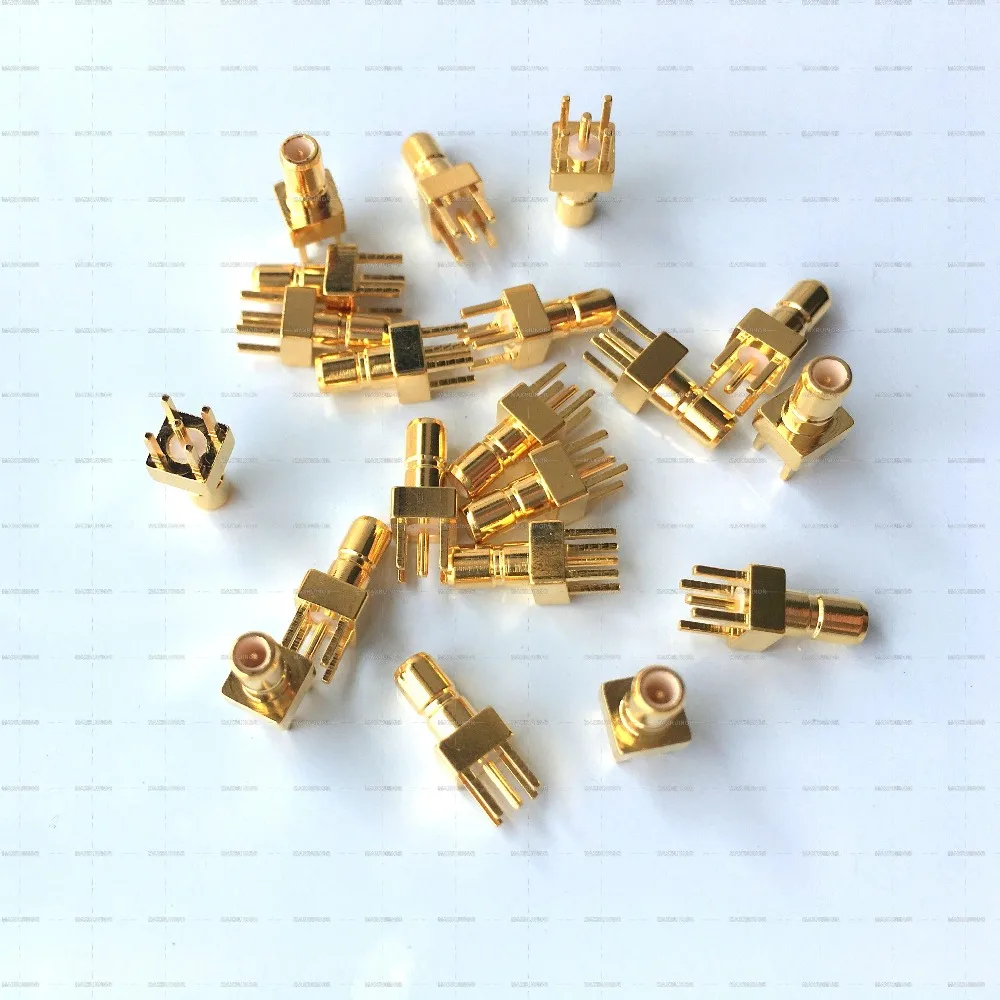 100 шт. SSMB мужчина штекер прямой PCB панель крепление штекер с 4 подставка для булавок квадратный прямой разъем RF коаксиальный адаптер